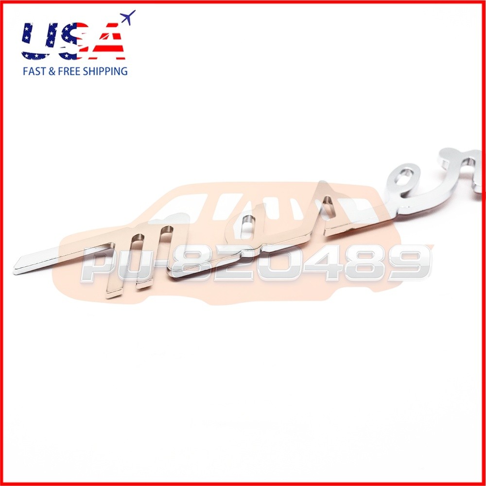 For Maserati Chrome Trunk Lid Letter Nameplate Emblem Badge Sport Silver Stciker
