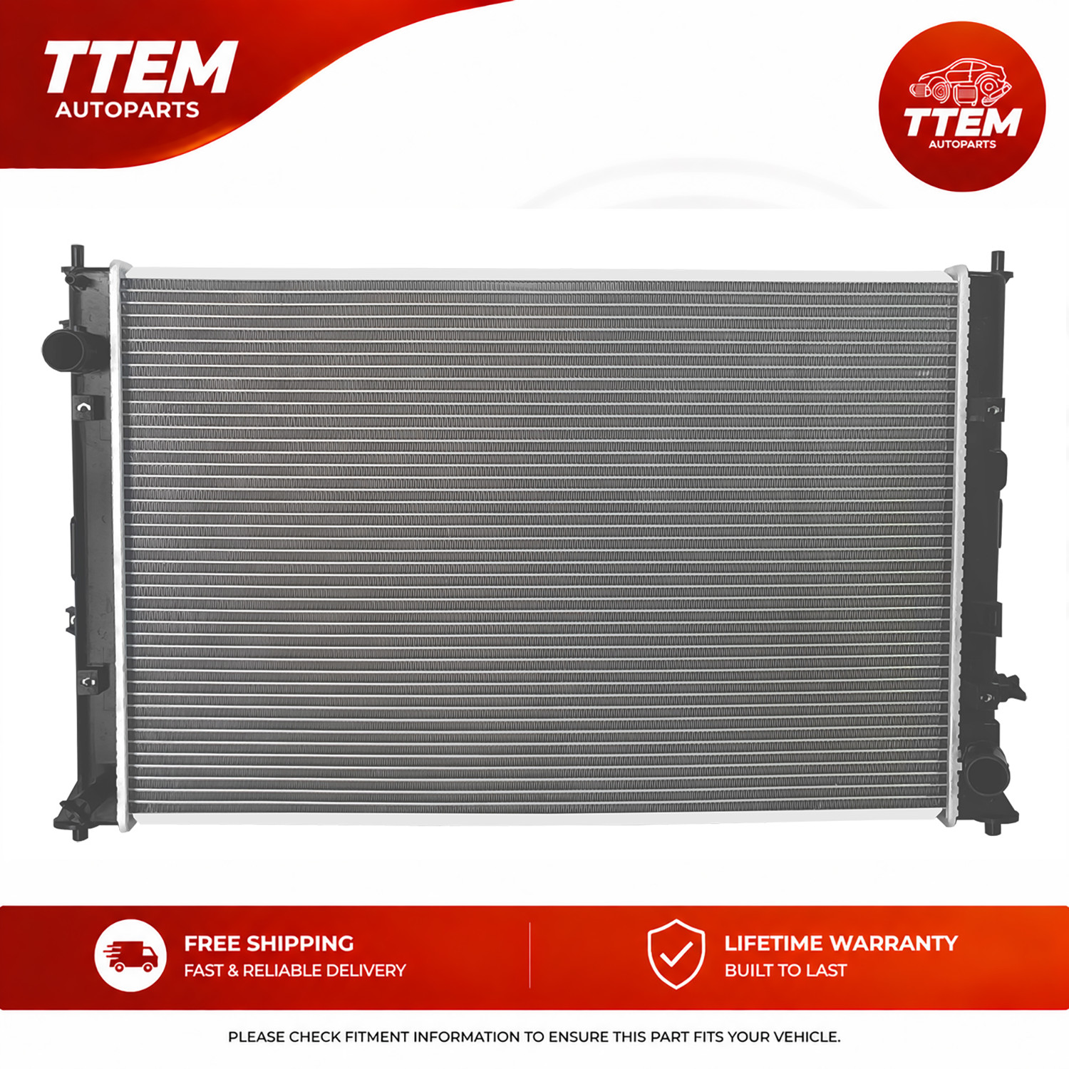 13582 Radiator Fit 2016 2017 2018 2019 2020 2021 Honda Civic 1.5L Turbocharged