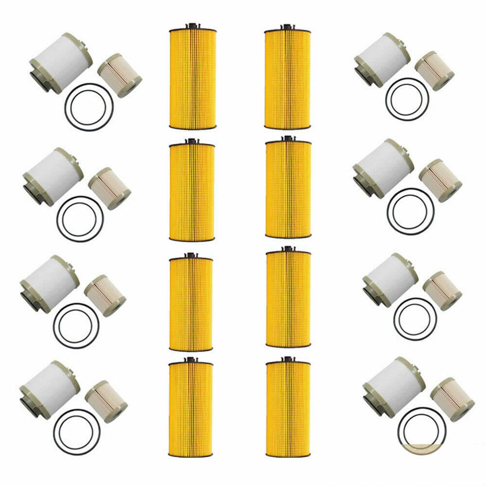 8 Packs For 03-07 Ford 6.0L Powerstroke Diesel Oil Fuel Filter Kit FD4616 FL2016