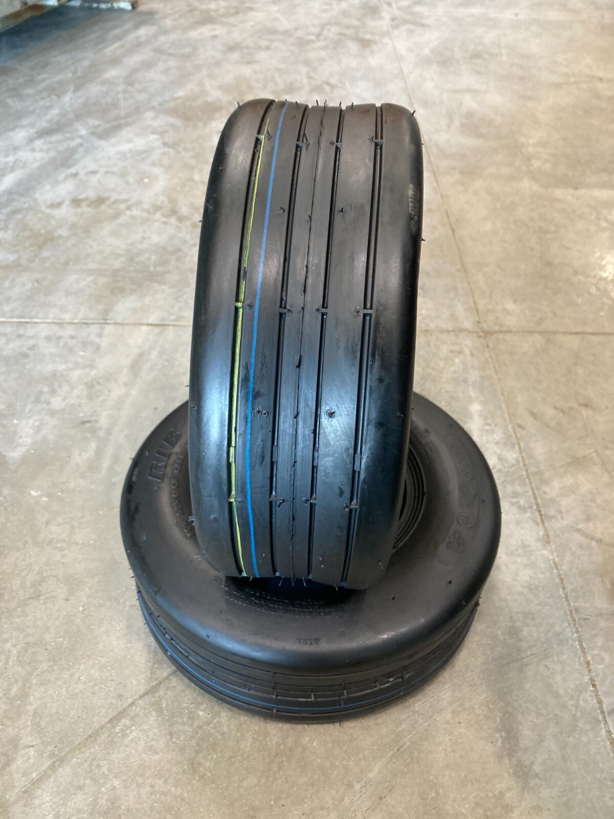 2 New Tires 13 5.00 6 OTR RIB Tubeless 4 ply 13x5.00-6 Mower Front 13x5-6