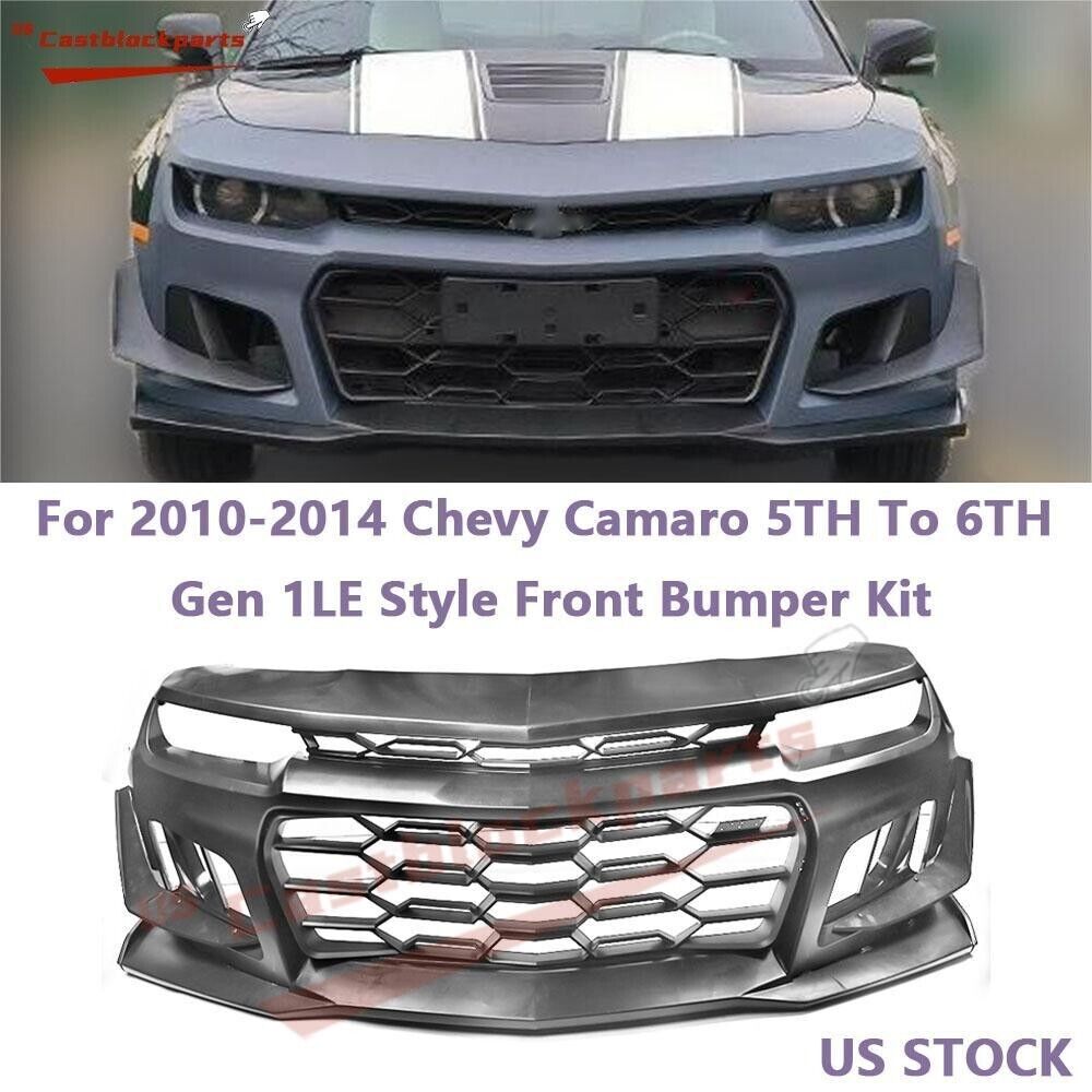 For 10-14 Chevy Camaro 5TH to 2014+ 6TH Gen 1LE Style Front Bumper Conversion PP