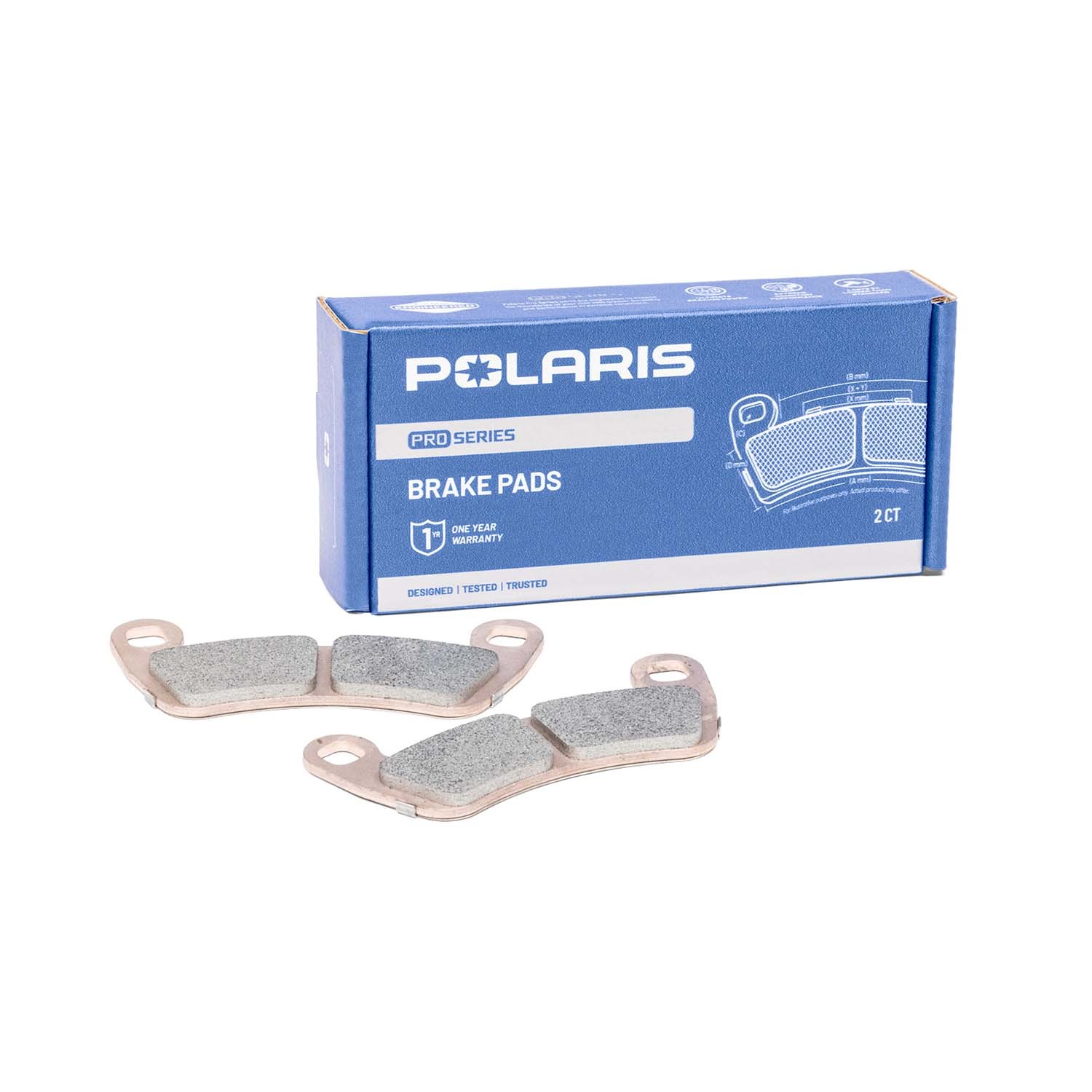 Polaris Pro Series Brake Pads, 2 Qty, for Select Models, Part 2208933 Polaris Pro Series Brake Pads, 2 Qty, for Select Models, Part 2208933