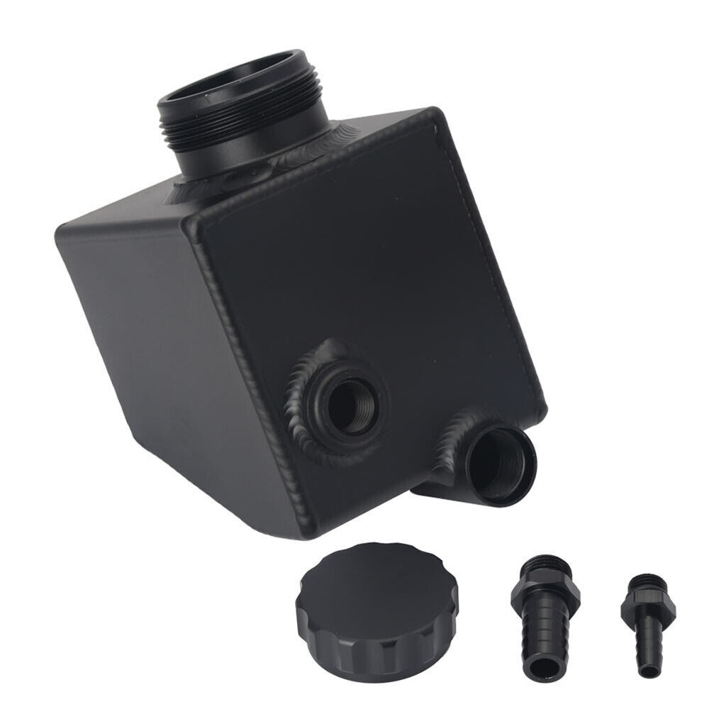 Aluminum Power Steering Pump Fluid Reservoir Tank Black For LS1 LS2 V6 V8 VT VY