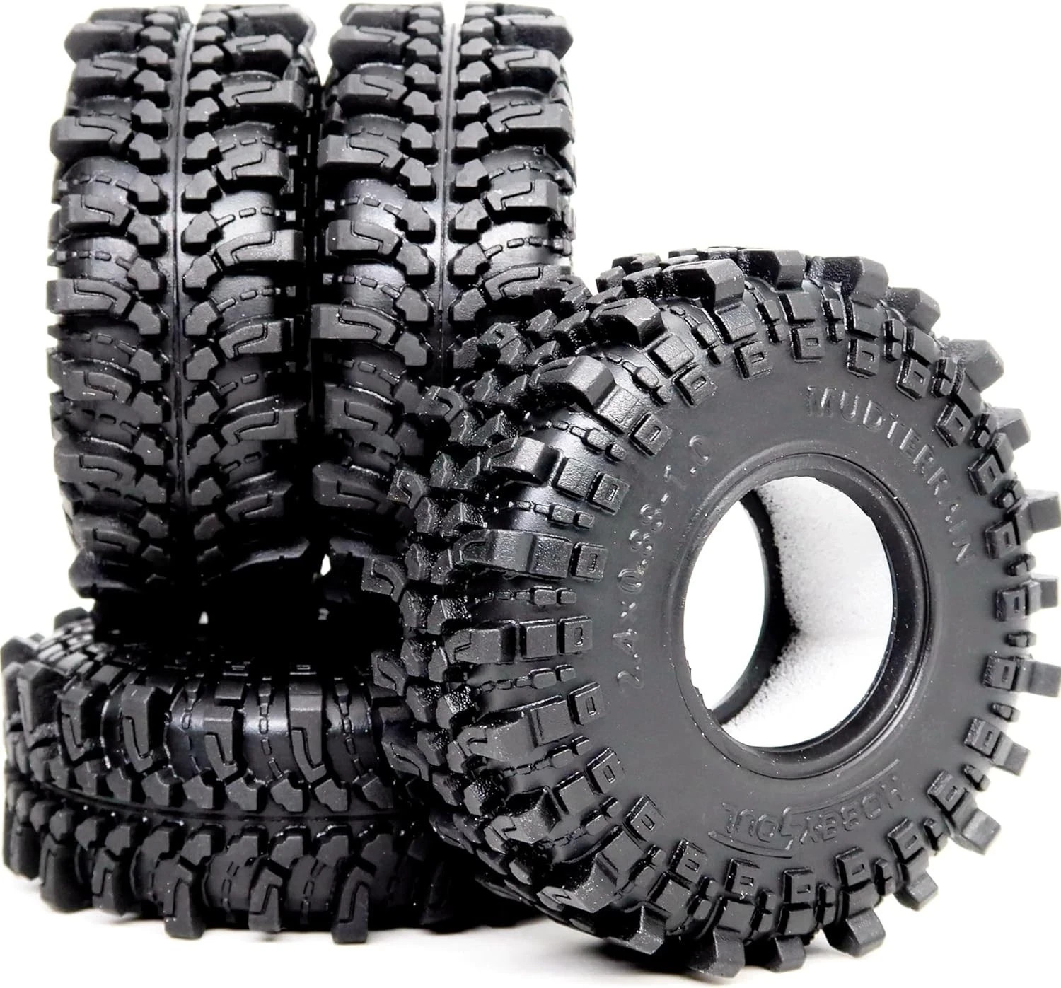 1.0 Tires 64 * 25Mm 1.0 Mud Slingers Tires Super Soft Sticky 1.0 Crawler Tyre fo