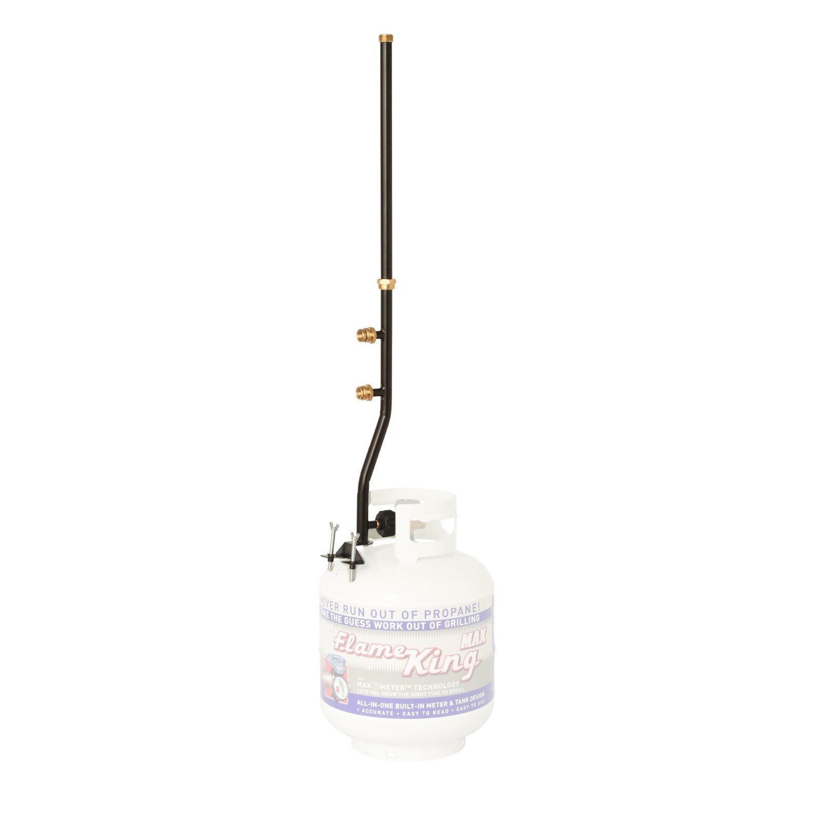 Flame King 3 Port Propane Tank Distribution Tree Post with 15 inch extension