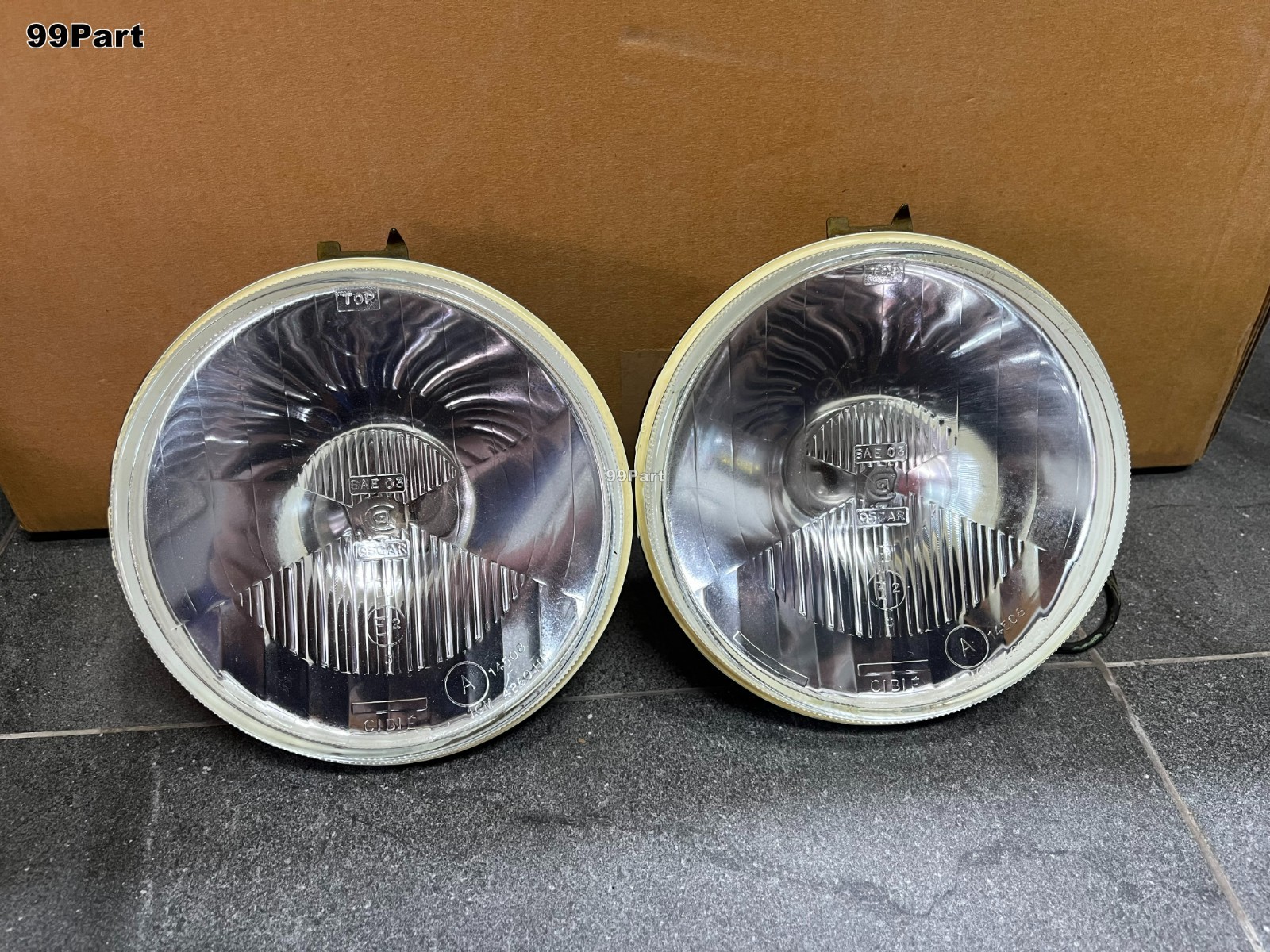 CIBIE OSCAR FOG LAMP DRIVER LAMP Clear light Concave Lens NOS Part Made in Spain