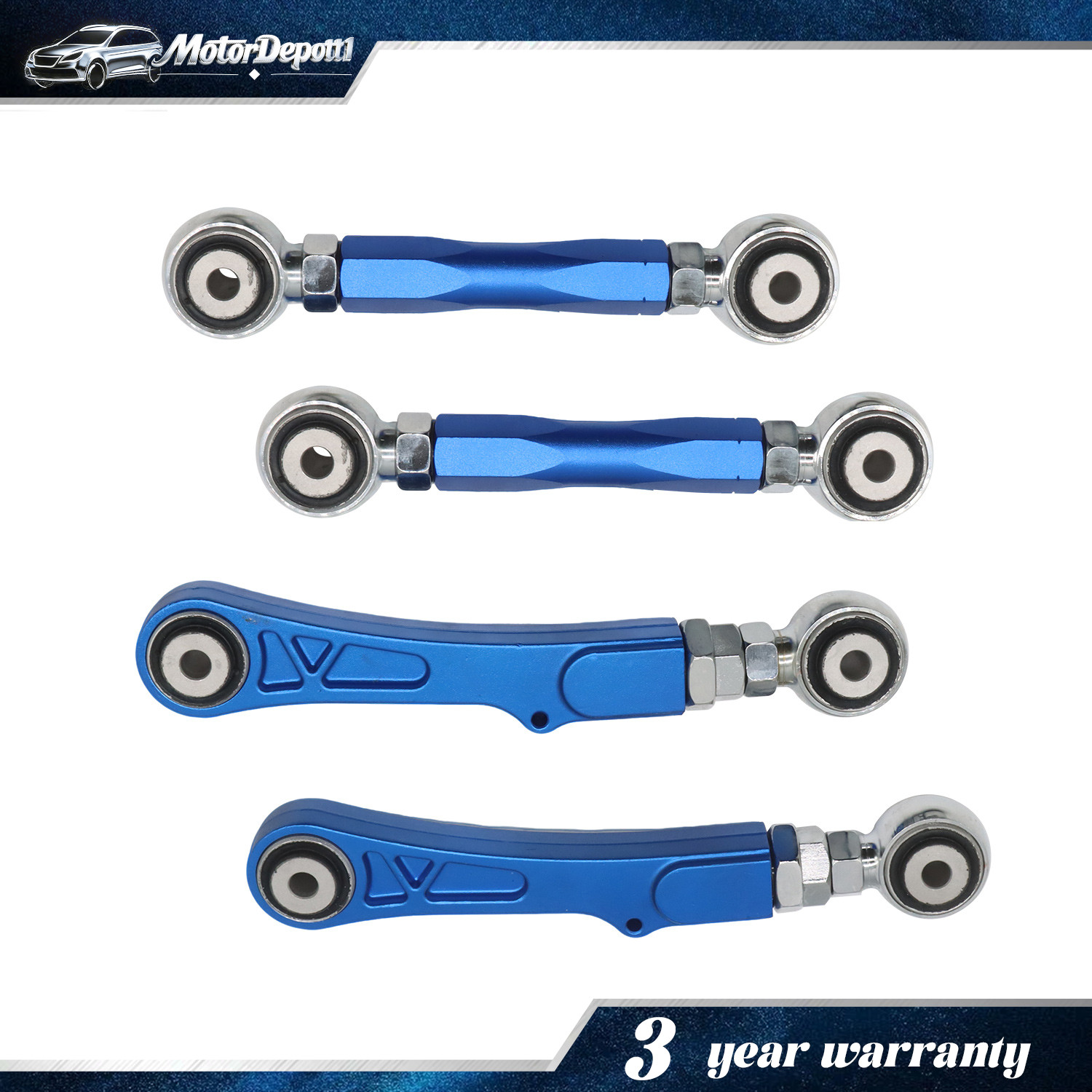 4x Adjustable Rear Camber Control & Toe Arm Kit For Tesla Model S X 2012-2022