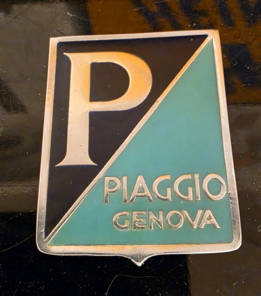 RARE Vespa Accessory Piaggio Badge Vintage 1950s 1960s RARE Vespa Accessory Piaggio Badge Vintage 1950s 1960s