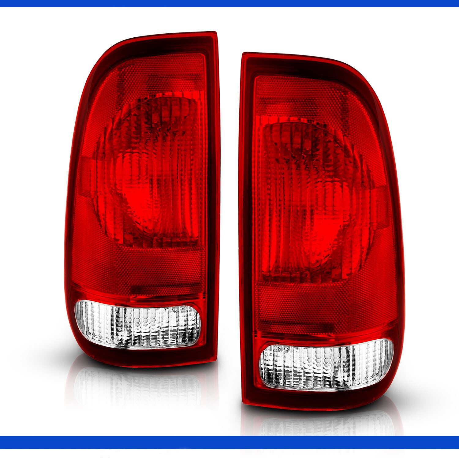 Ford 97-03 F150 99-07 F250 F350 SuperDuty Red Replacement Tail Light Pair LH+RH