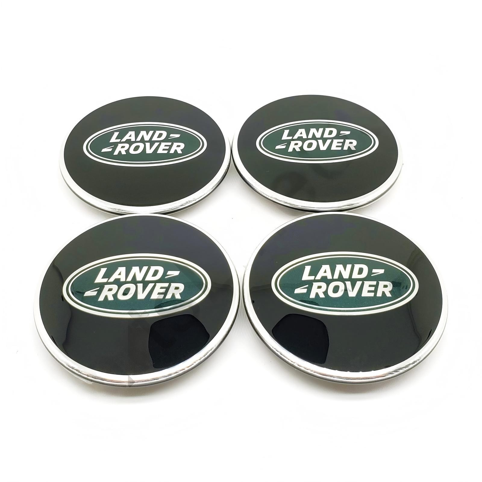FIT FOR🚀Land Rover Black Finish Green Wheel Center Caps - 4Pcs Hub Cap HSE 62MM
