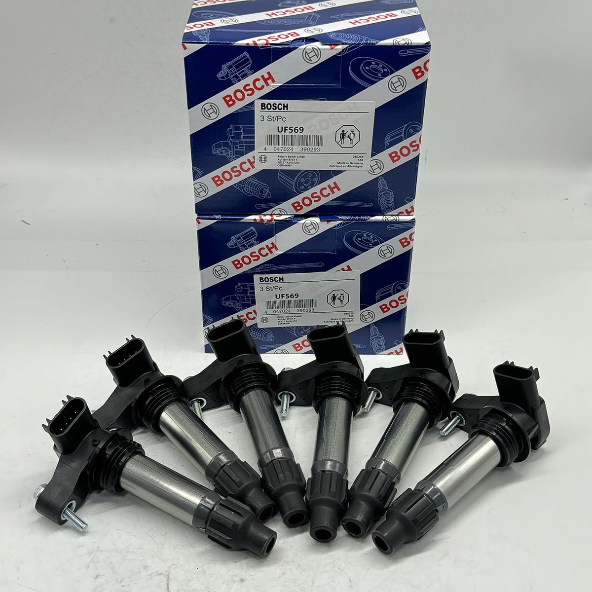 6X Bosch UF569 Ignition Coils for Chevy Traverse Cadillac ATS CTS GMC Acadia