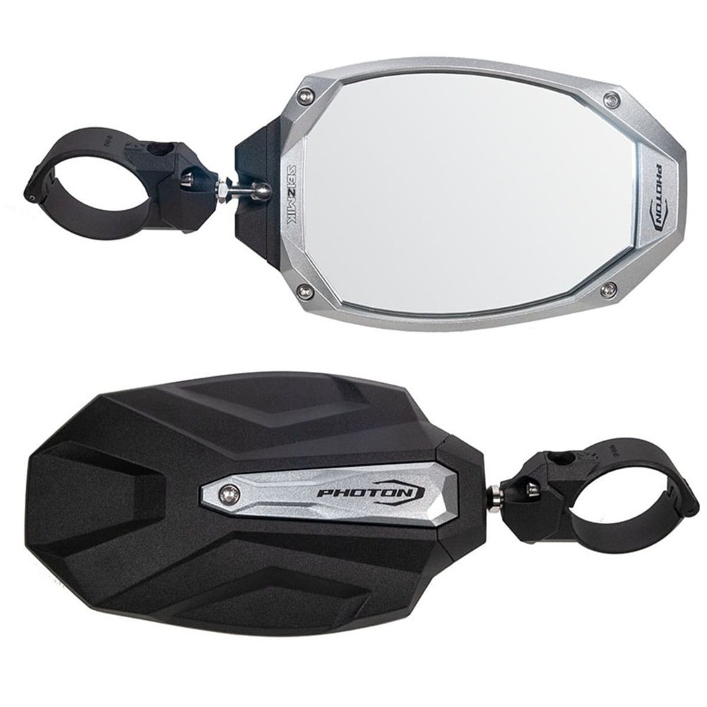 Seizmik 1.75″ Round Tube Photon Side View Mirror with Cast Aluminum Body - Pair Seizmik 1.75″ Round Tube Photon Side View Mirror with Cast Aluminum Body - Pair