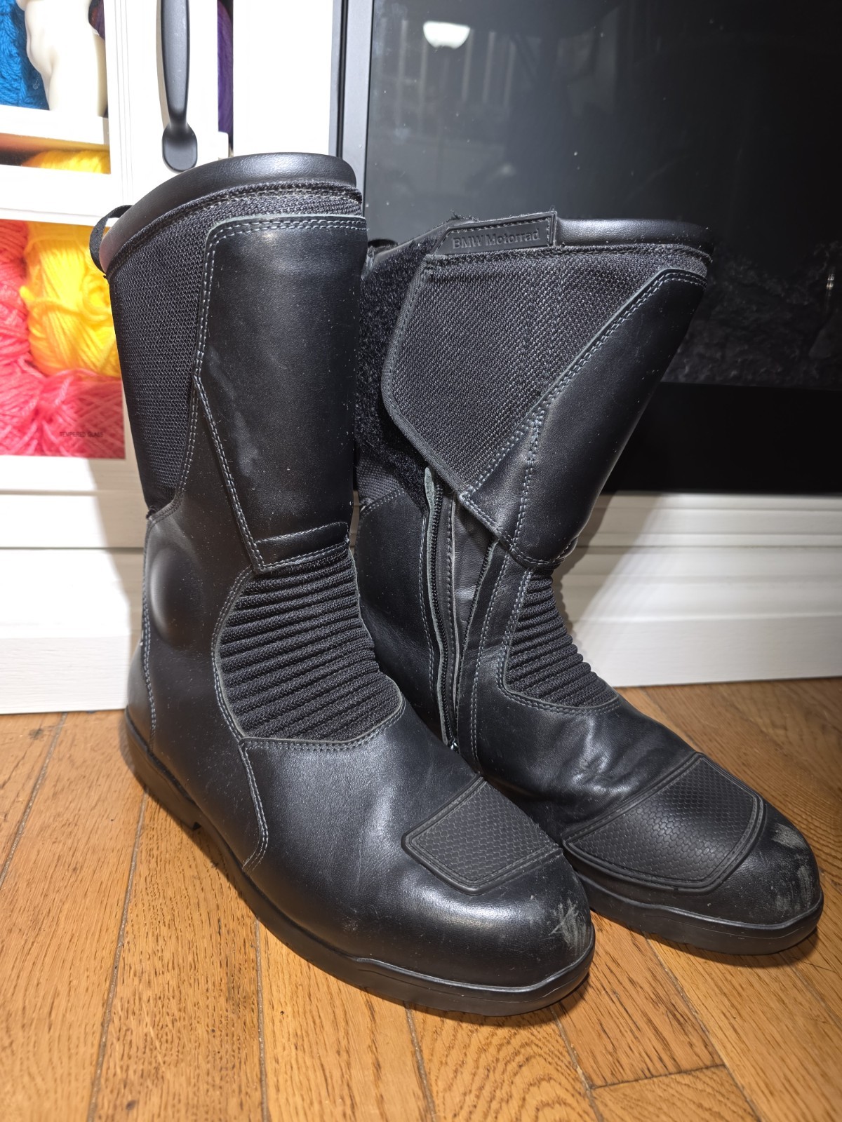 BMW Motorrad AllRound Gore Tex Motorcycle Boots Women\'s Black Size 9