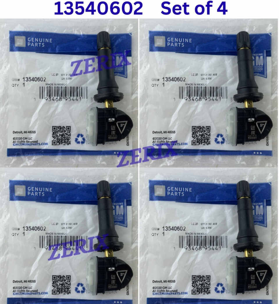 13540602 Tire Pressure Sensors TPMS  433MHz XL8 Set of 4