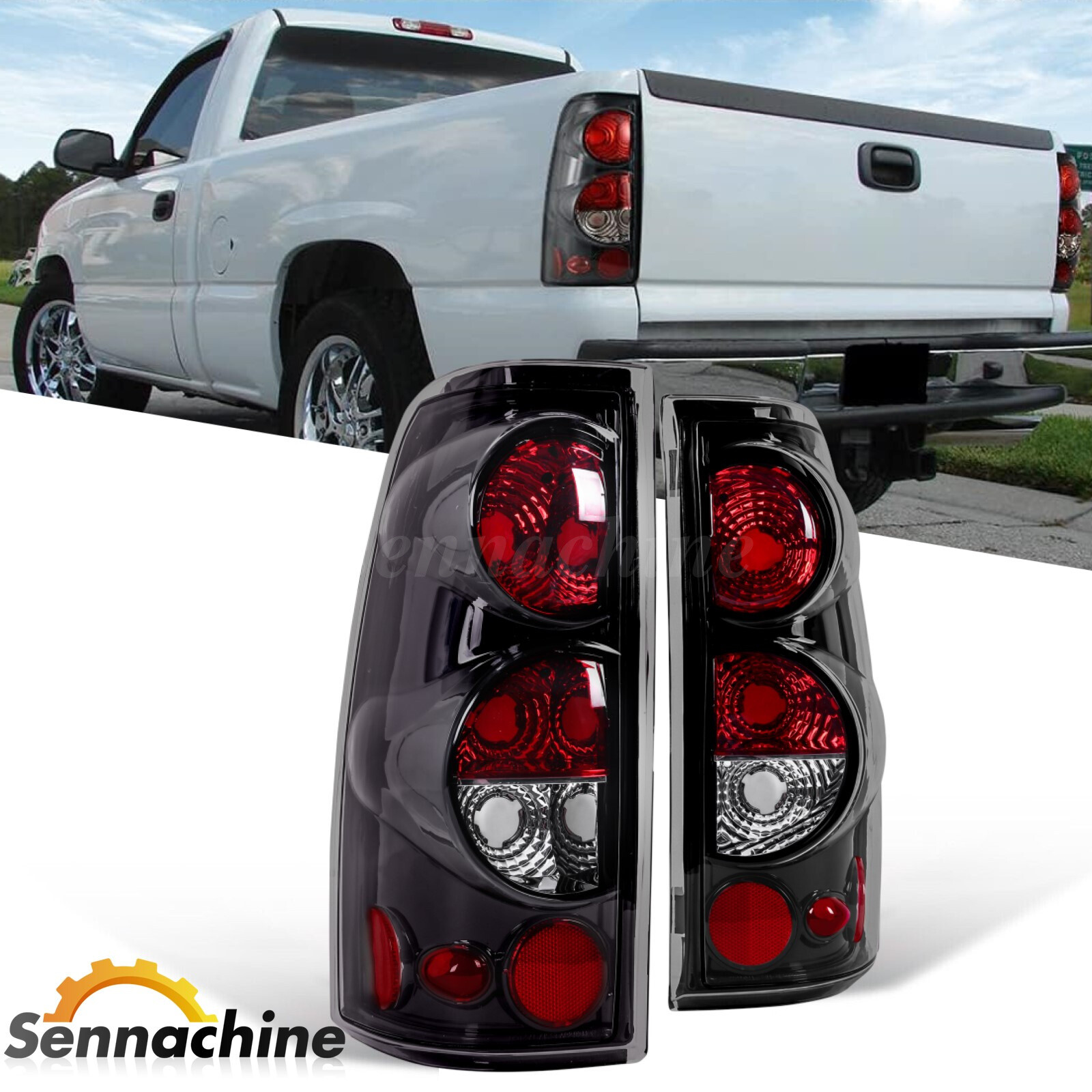 Tail Lights Brake Lamps Pair For 1999-2006 Chevy Silverado 1500 2500 3500 99-06