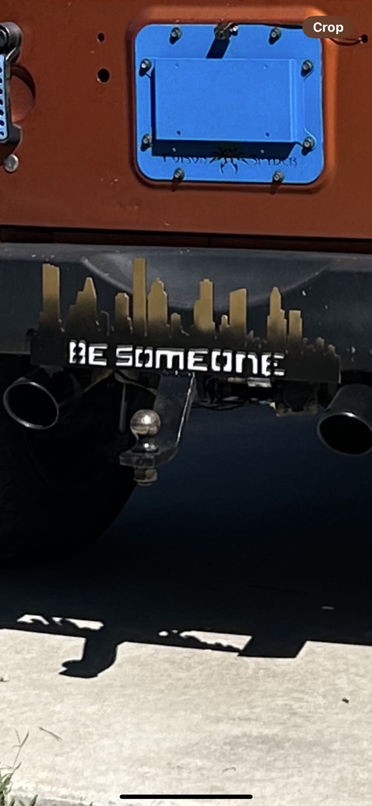 Custom tow hitch 4” Drop “Be someone“. LED Custom tow hitch 4” Drop “Be someone“. LED