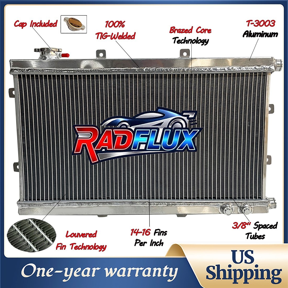 Cooling Aluminum Water Liquid to Air Intercooler Heat Exchanger Turbo