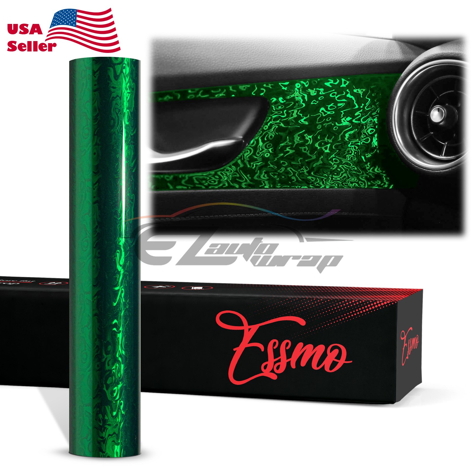 PET Damascus Steel Forged Carbon Fiber Gloss Car Vinyl Wrap Decal Sticker Film