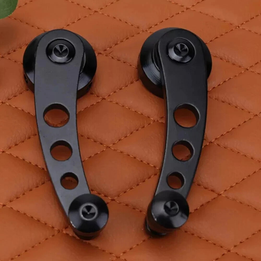 Black/Billet Aluminum Window Crank Handle Winders Car Truck Glass Door Universal