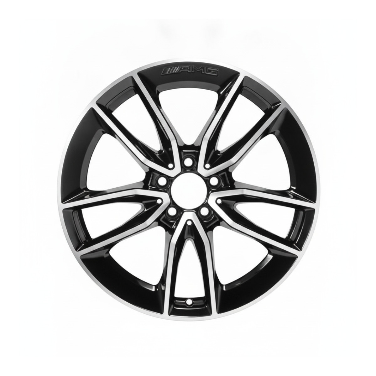 Mercedes C43 AMG 2018 - 2023 85698 aluminum OEM rim 19 x 7.5 CNC Black FRONT Mercedes C43 AMG 2018 - 2023 85698 aluminum OEM rim 19 x 7.5 CNC Black FRONT
