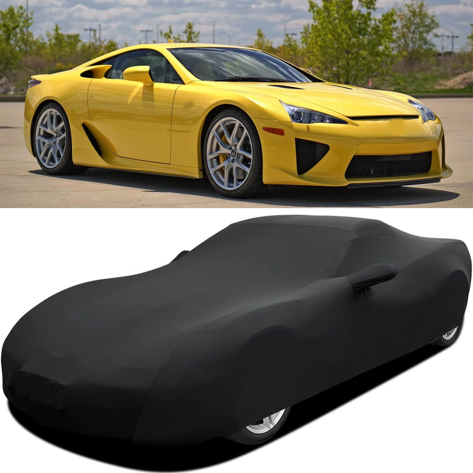 For LEXUS LF-A SC Full Car Cover Waterproof Black Outdoor Indoor Satin Stretch