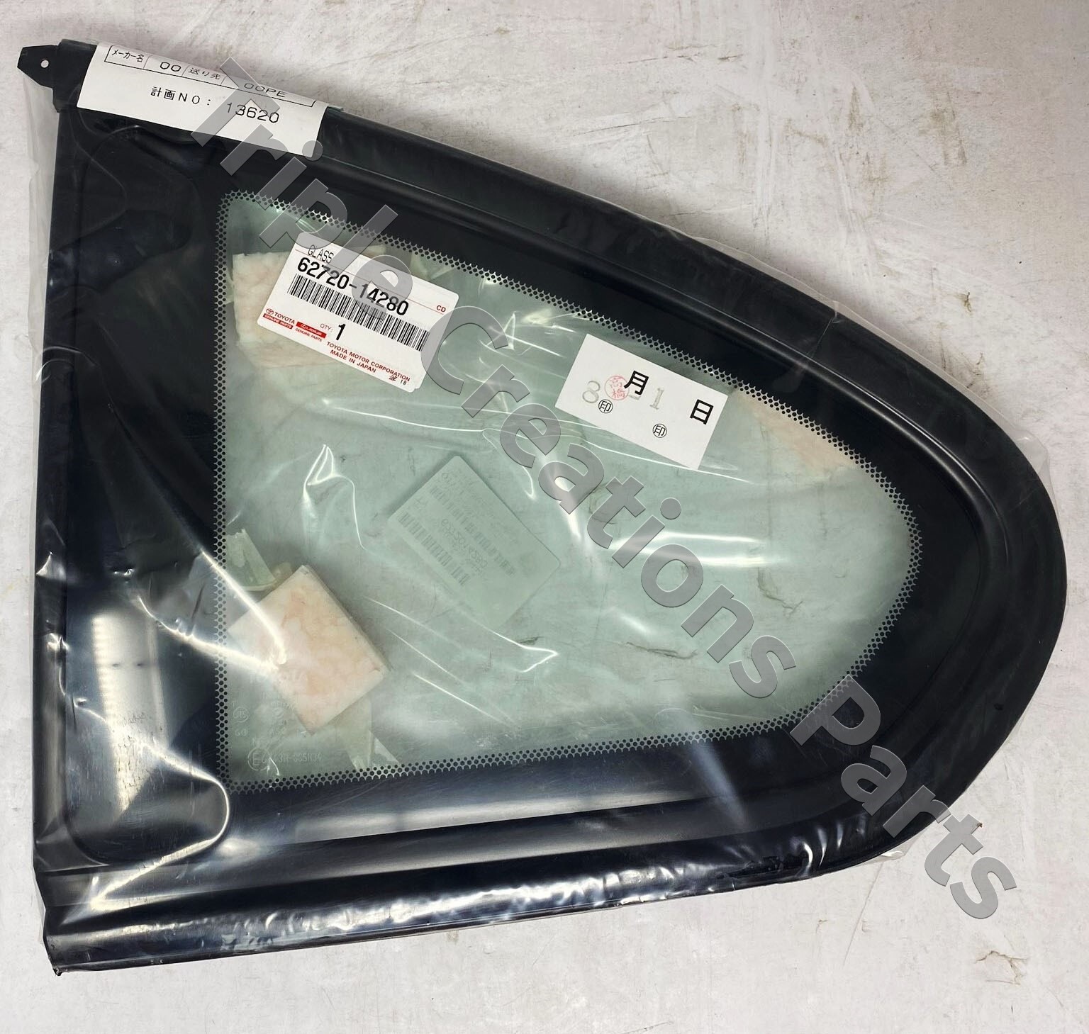 Toyota Genuine 62720-14280 Window Assy Quarter LH 6272014280 OEM