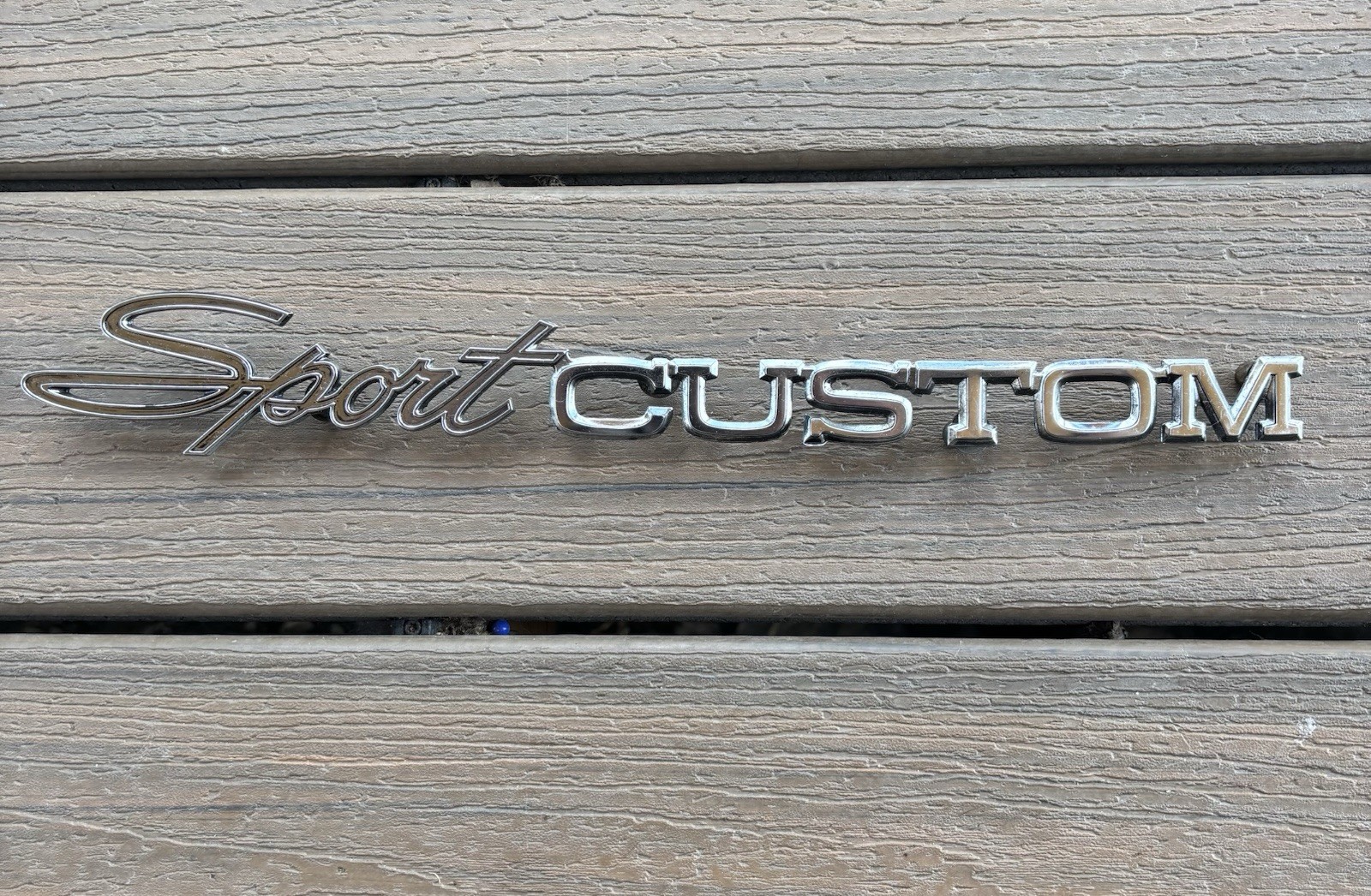 Vintage Ford Truck SPORT CUSTOM 1970 1971 1972 Script Emblem D0TB-9925632-FOMOCO