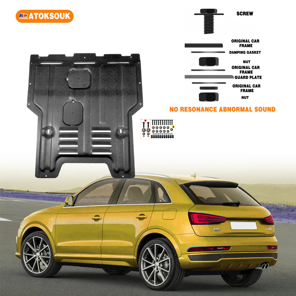 For Audi Q3 2013-2018 Heavy-duty Engine Shield Skid Plate Lower Engine Cover