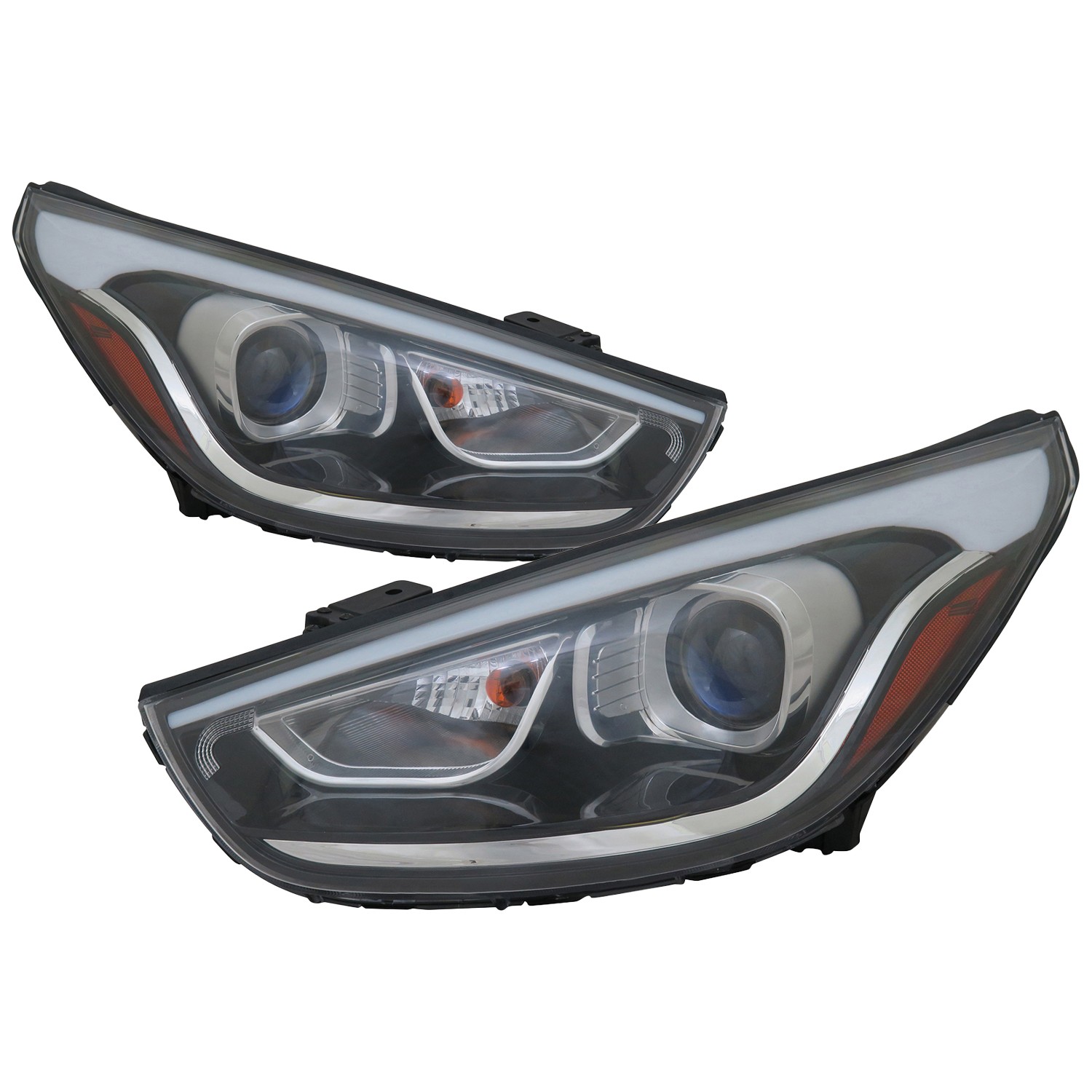 Headlight Set For 2014-2015 Hyundai Tucson CAPA HY2502185 HY2503185 Halogen