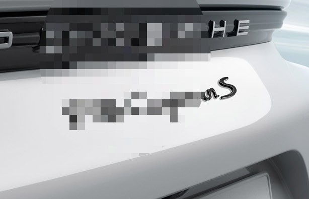 Porsche 718 Cayman S OEM Glossy Black Emblem Nameplate Porsche 718 Cayman S OEM Glossy Black Emblem Nameplate