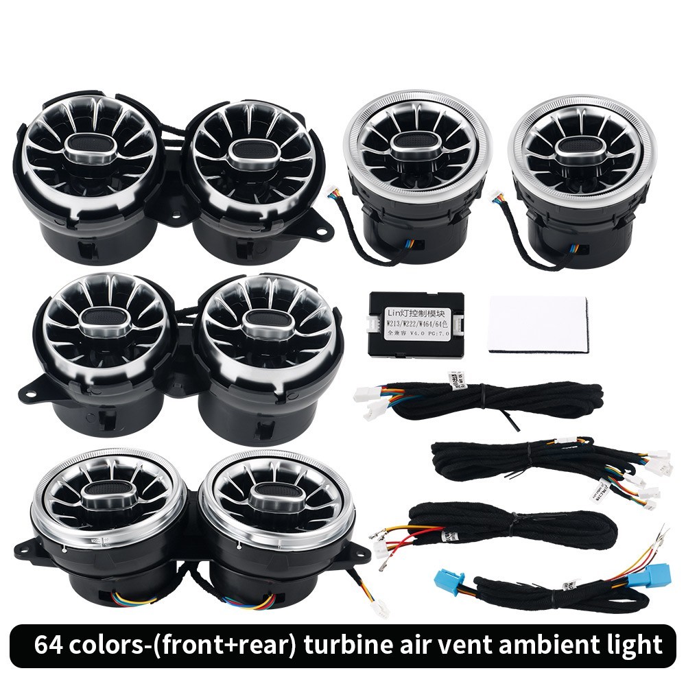 For Mercedes Benz S-Class W222 2018-2020 Air Vent 64Colors LED AC Ambient Light