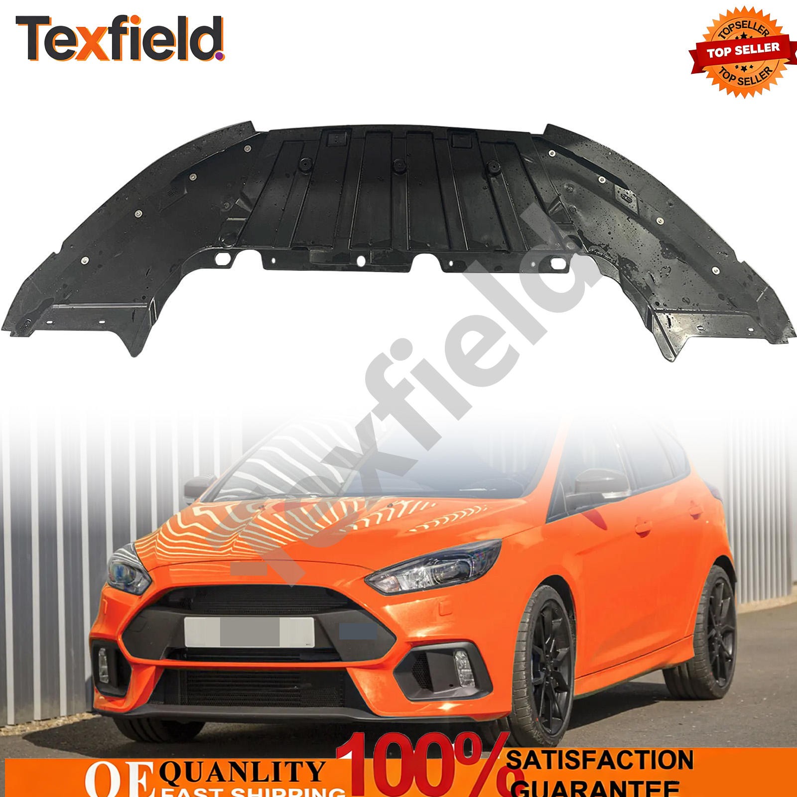 Front Bumper Lower Splash Shield Guard Fit 2015-2018 Ford Focus RS FO1178089 Front Bumper Lower Splash Shield Guard Fit 2015-2018 Ford Focus RS FO1178089