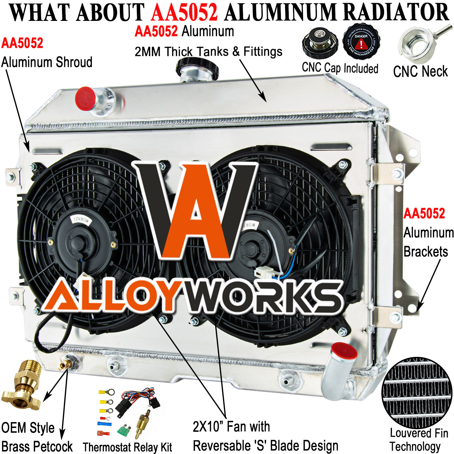 4Row Aluminum Radiator Shroud Fan Relay Fit 1970-75 Nissan Datsun 240Z 260Z L6