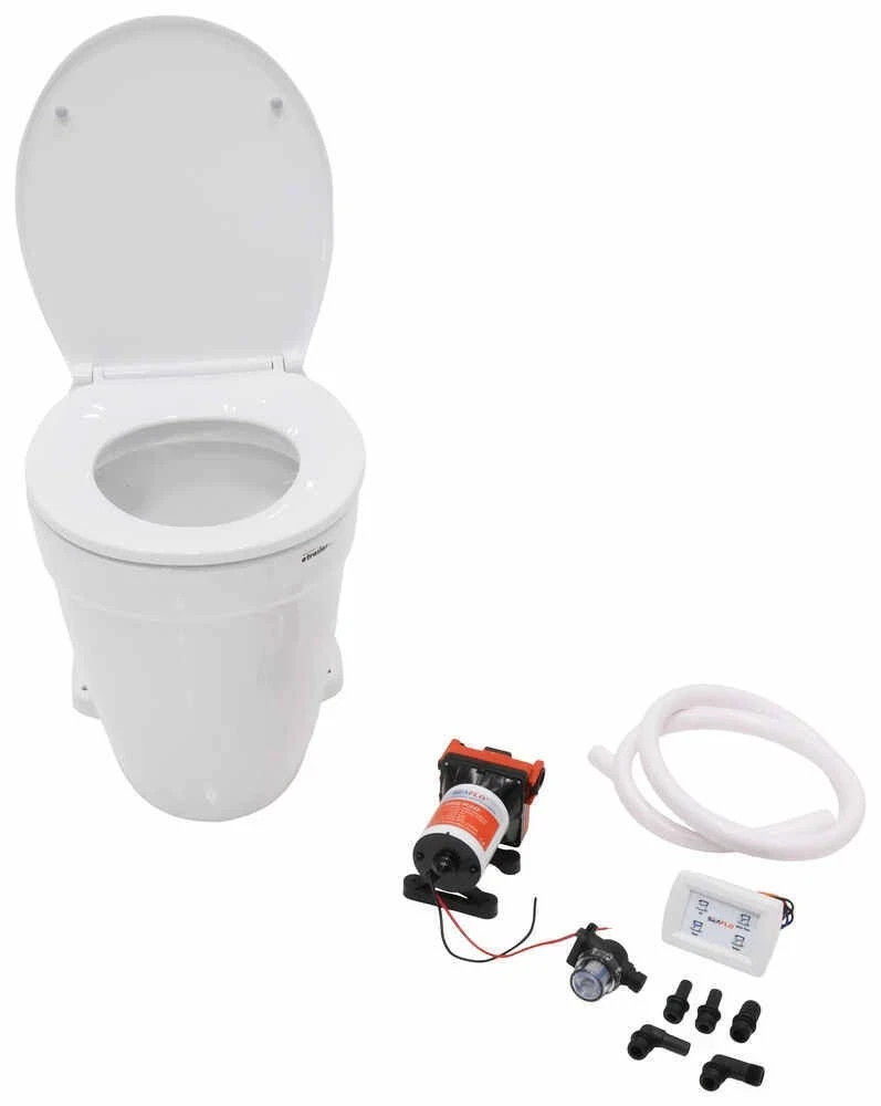 SEAFLO SFMTE1-06 Deluxe Flush Electric Marine Raw Water Head/Toilet - 12V, 20A SEAFLO SFMTE1-06 Deluxe Flush Electric Marine Raw Water Head/Toilet - 12V, 20A