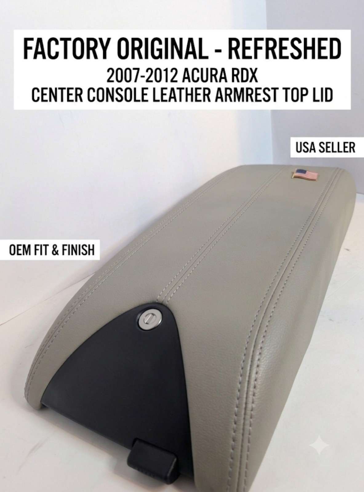 OEM ✅2007-2012 Acura RDX Center Console Gray Grey Leather Armrest Top Lid OEM ✅2007-2012 Acura RDX Center Console Gray Grey Leather Armrest Top Lid