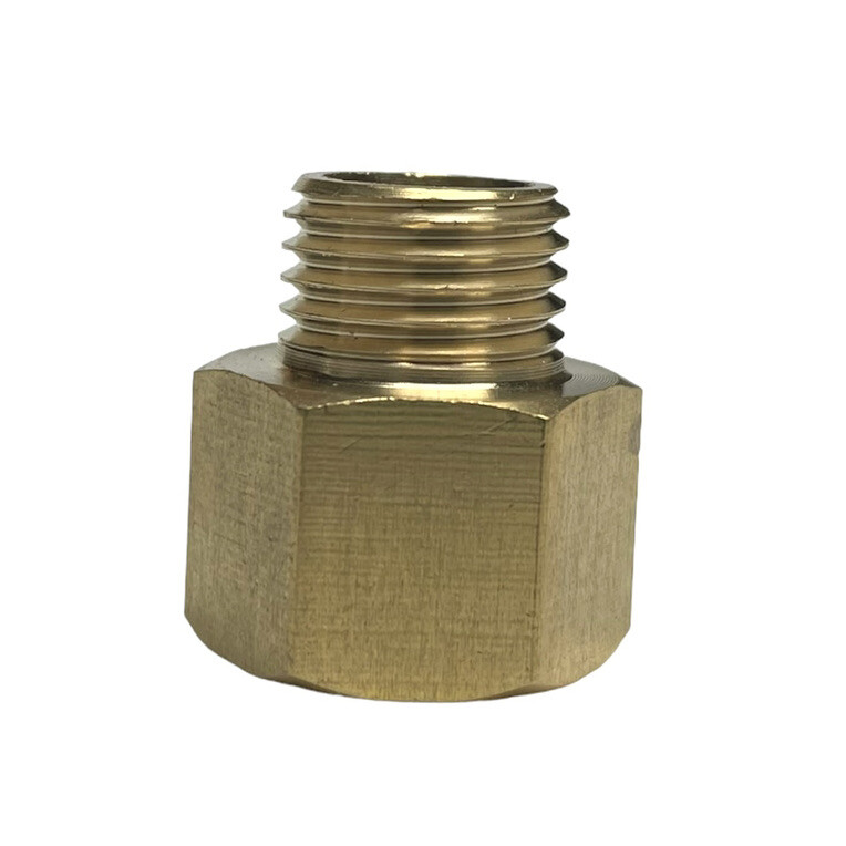 M16X1.5 Female To M14X1.5 Male Coupling Adapter Brass Oil Pressure Fitting M16X1.5 Female To M14X1.5 Male Coupling Adapter Brass Oil Pressure Fitting