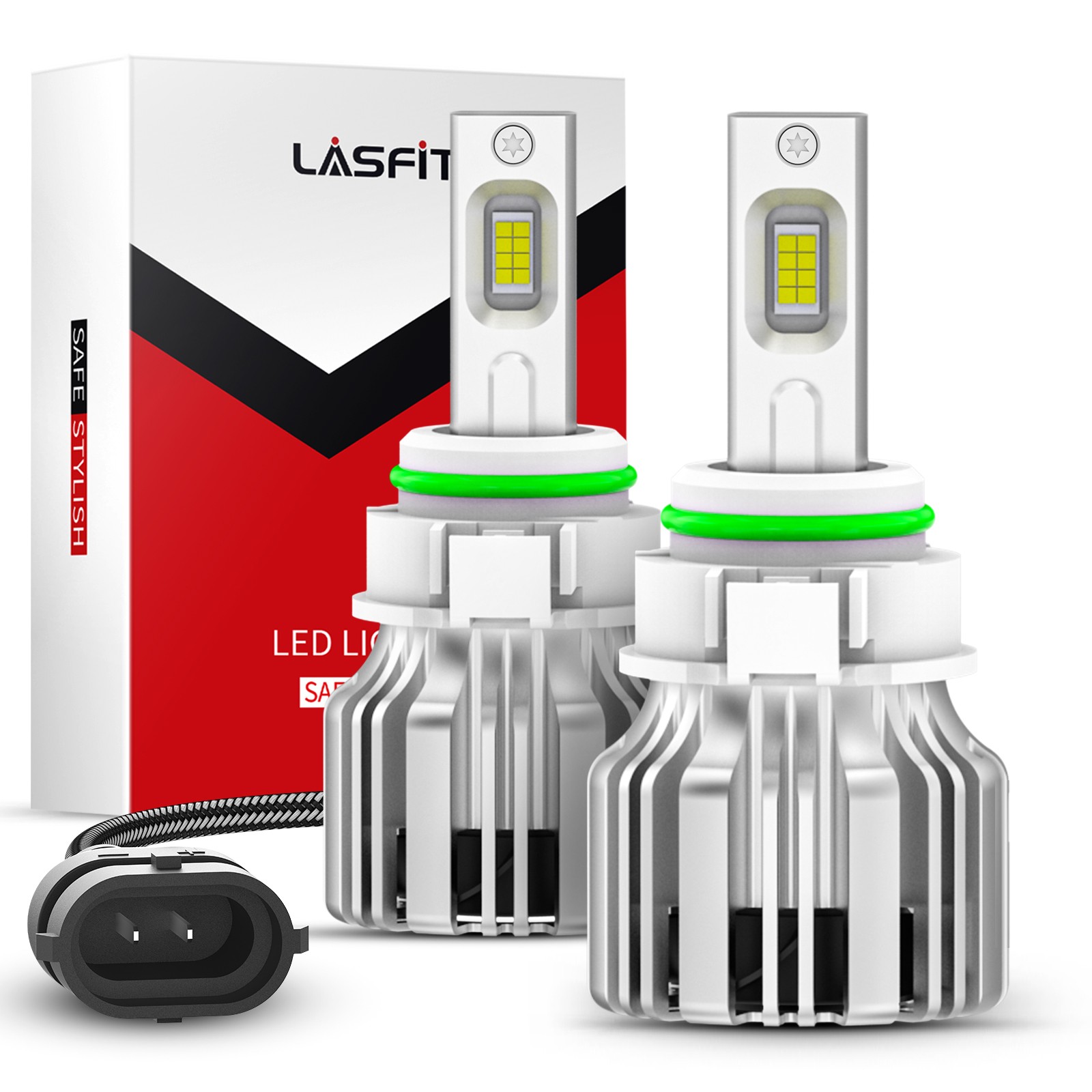 One Pair Lasfit 5202 LED Fog Light Bulbs 6000K XENON White 5000LM Conversion Kit