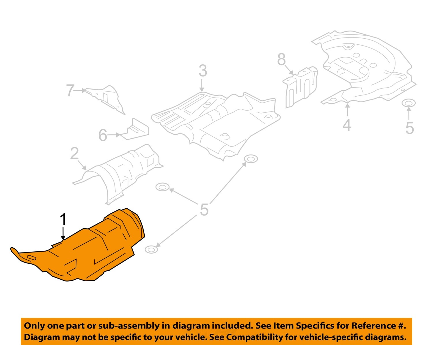 FORD OEM 13-19 Escape,MKC Exhaust System Heat Shields-Heat Shield CV6Z11130A