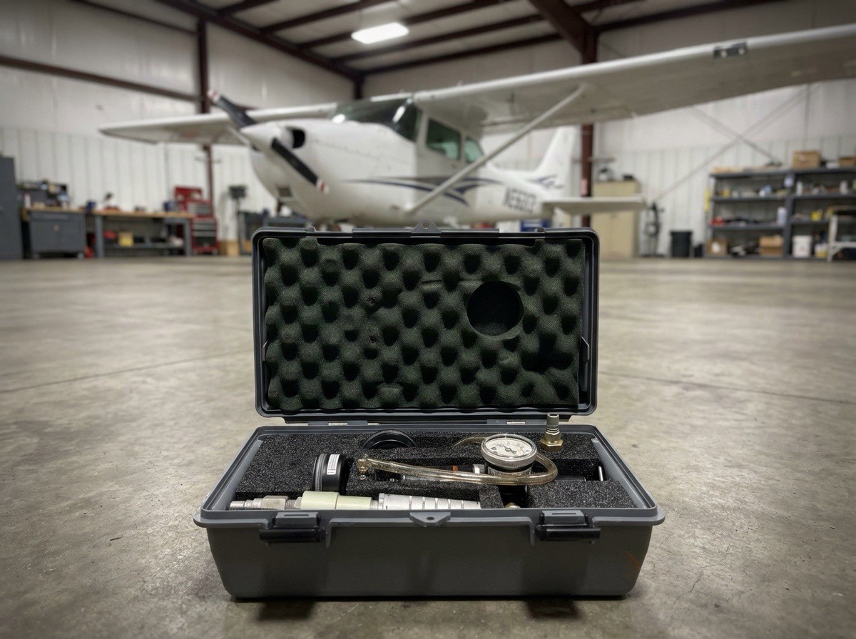 Parker Airborne 343 Pneumatic Pressure Vacuum Test Kit Aircraft Aviation Tool Parker Airborne 343 Pneumatic Pressure Vacuum Test Kit Aircraft Aviation Tool