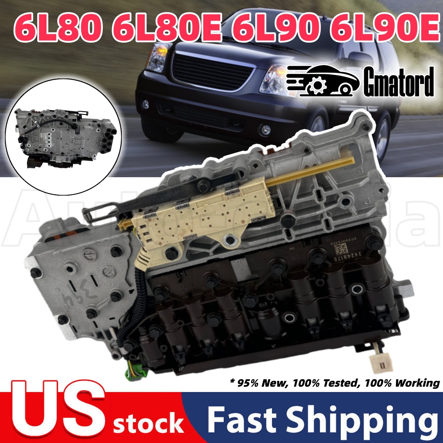 6L80 6L80E 6L90 6L90E Valve Body + TCM &All Solenoids For Chevrolet Cadillac GMC