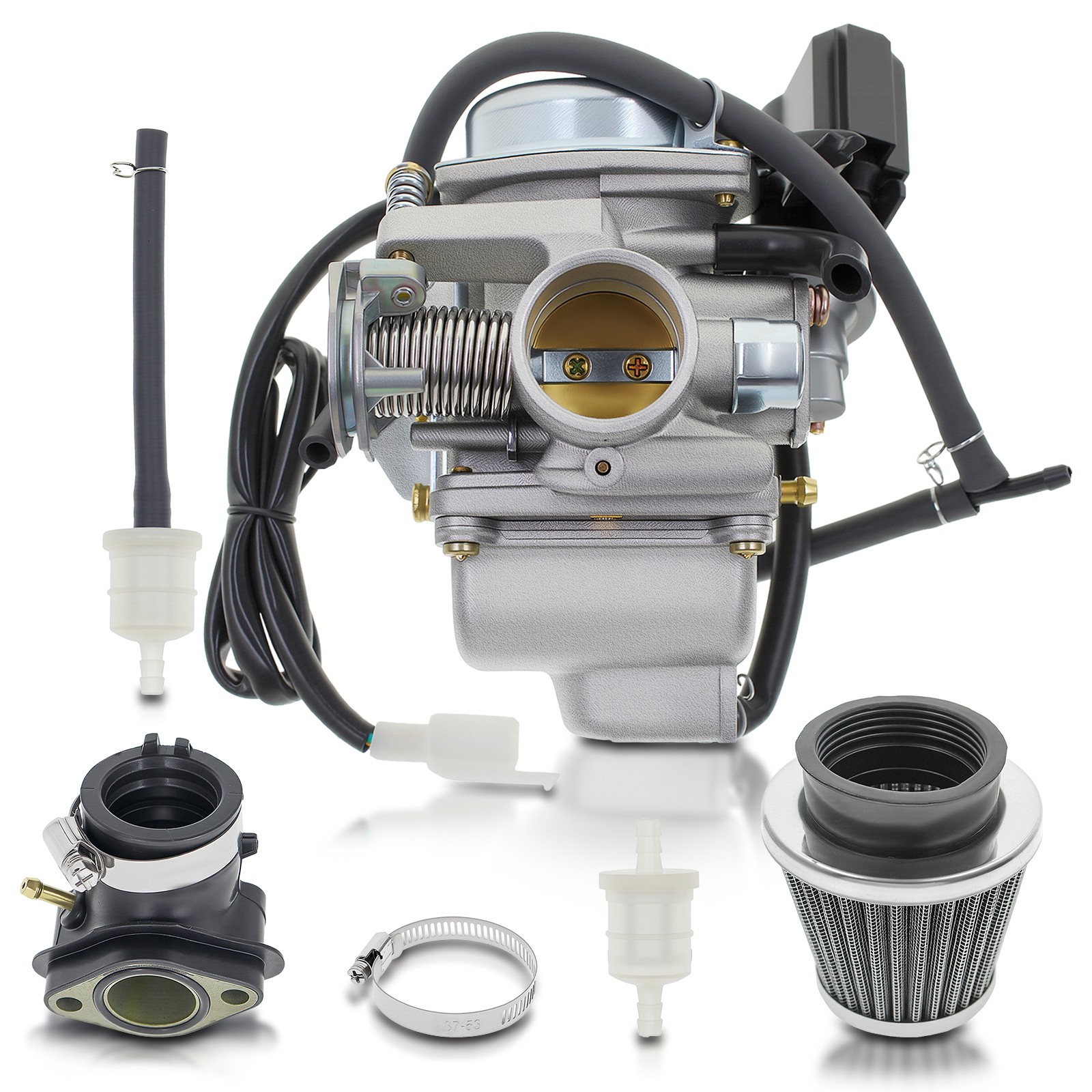PD24J Carburetor With Electric Choke For Chinese 125cc 150cc Scooter ATV Go Kart