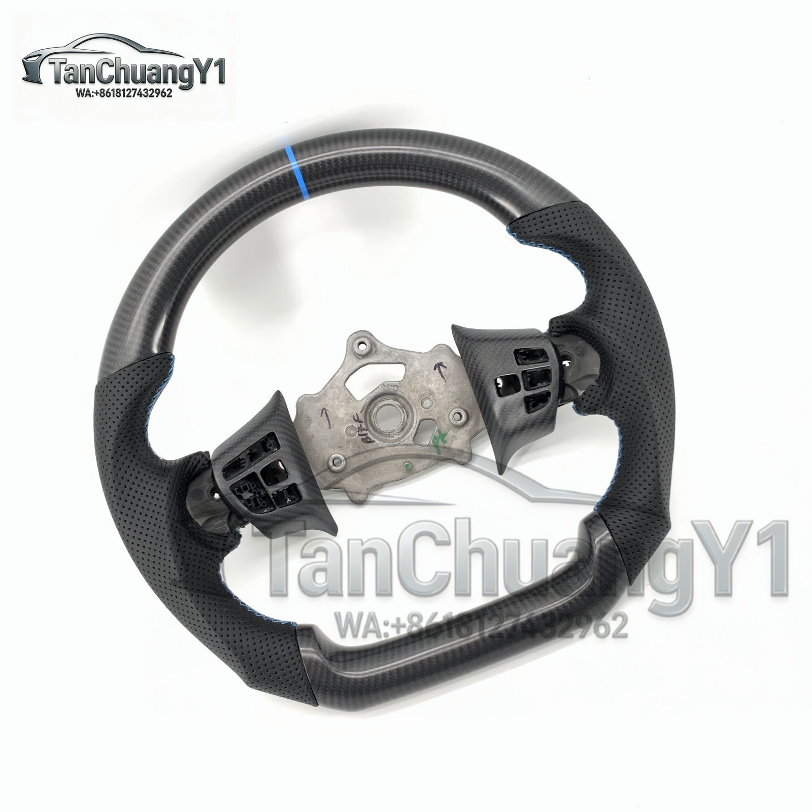 TanChuangY1 Real Carbon Fiber Steering Wheel for BMW I3 2014-2021 with Trim