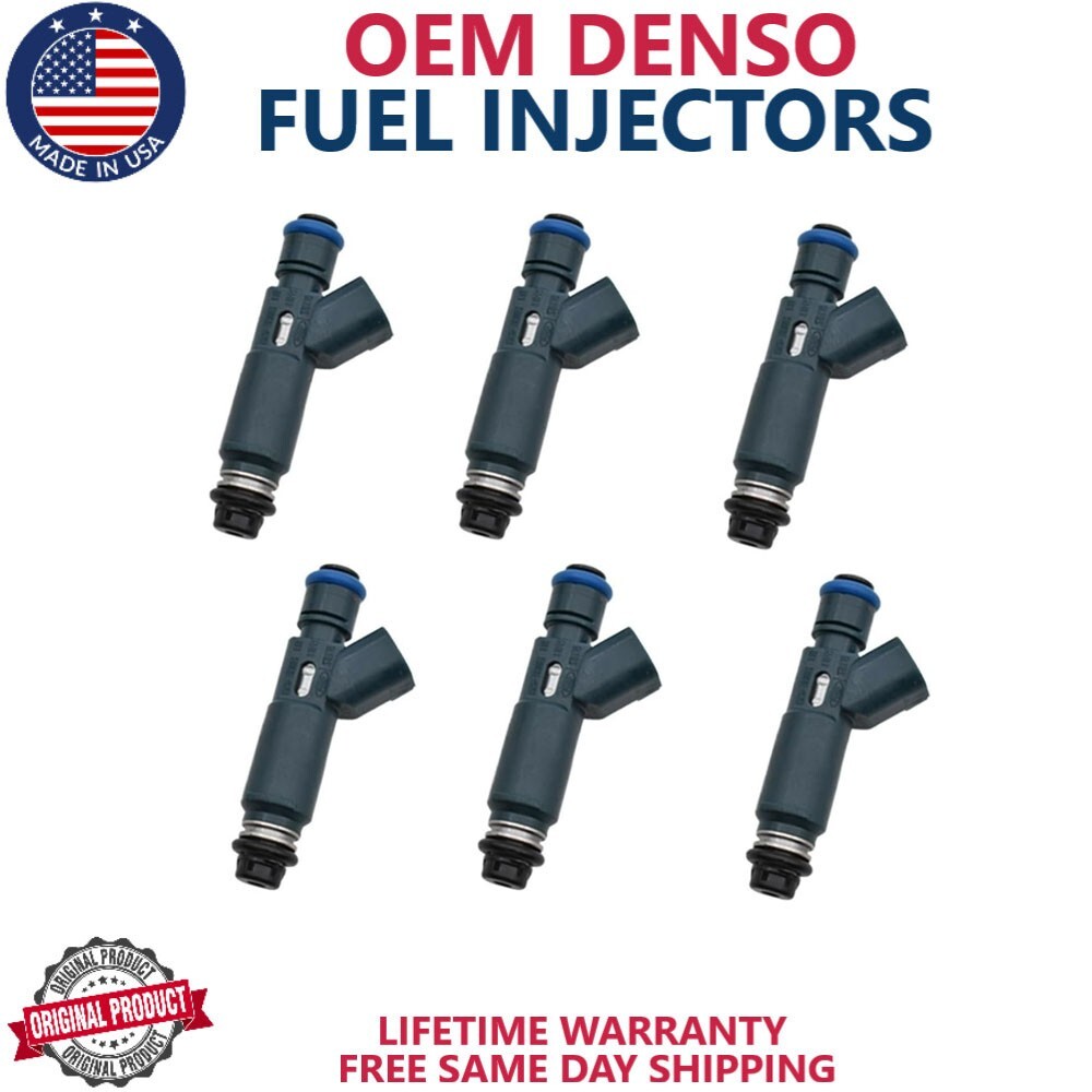 6x GENUINE OEM DENSO Fuel Injectors Fits 2003-2007 Mazda 6 3.0L V6 2 #2M2E-A7B