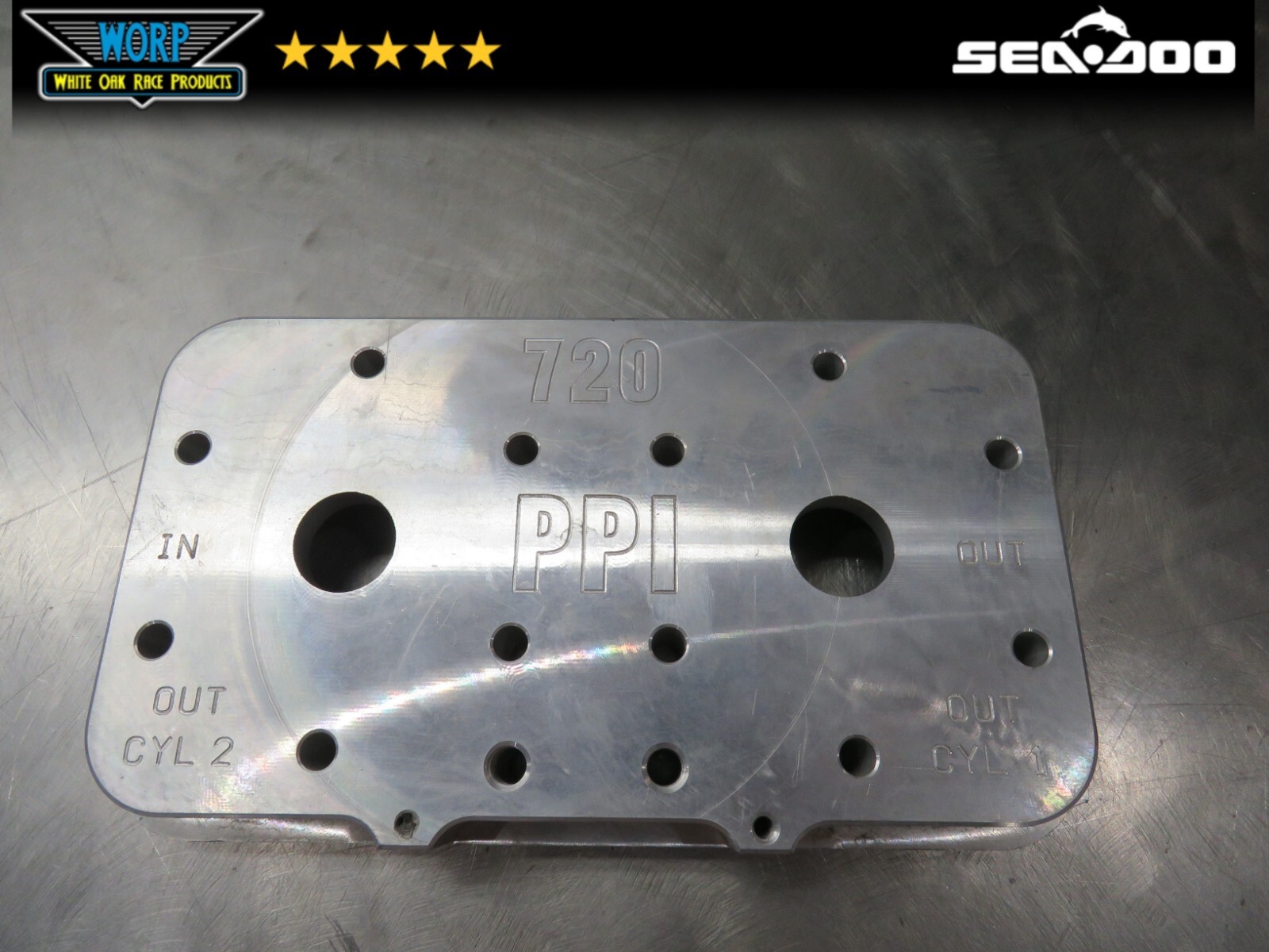NOS VINTAGE PPI RACE CYLINDER HEAD FOR SEADOO 720 NOS VINTAGE PPI RACE CYLINDER HEAD FOR SEADOO 720