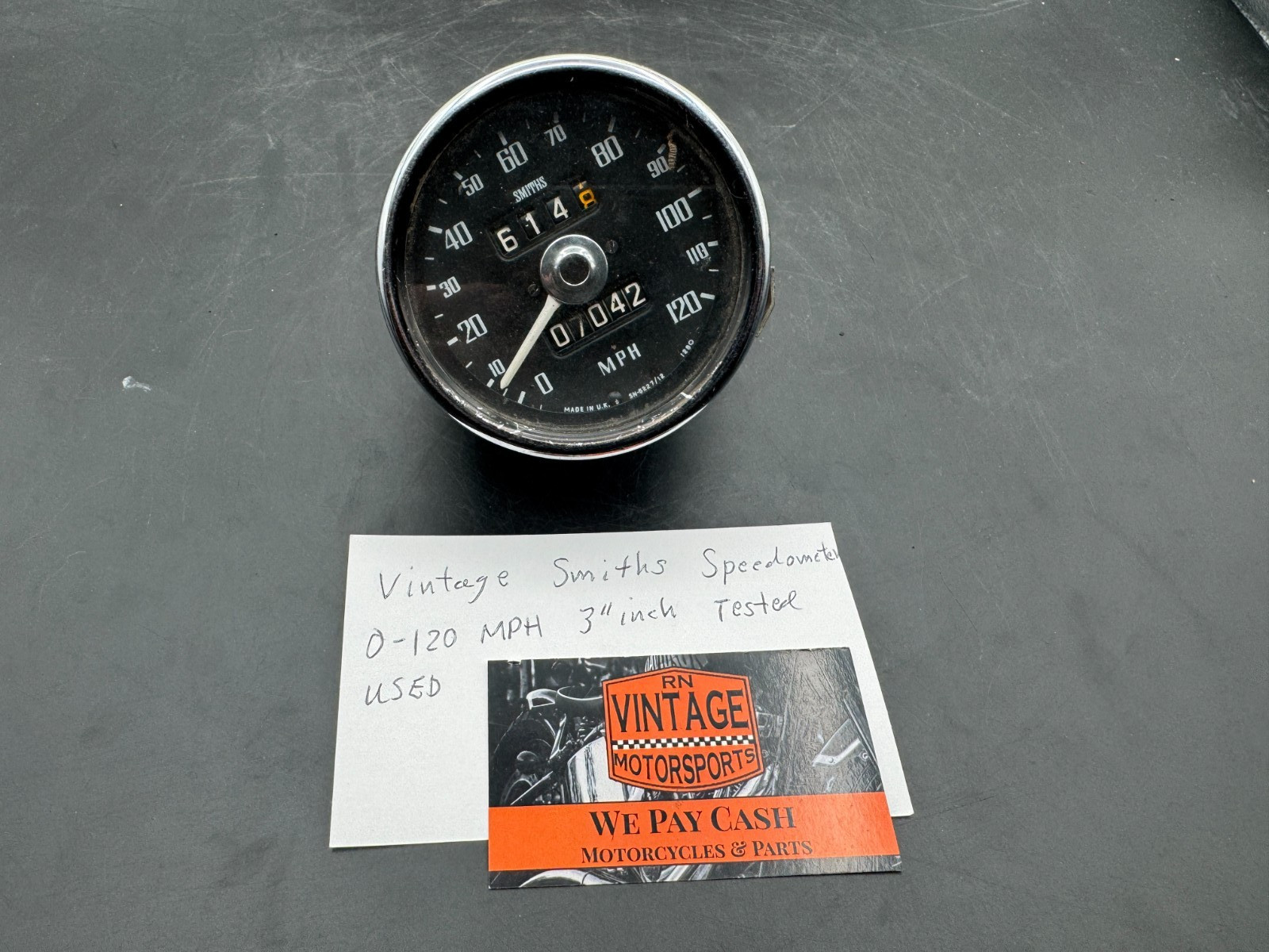 Vintage Smiths Speedometer 0-120 MPH 3\ Vintage Smiths Speedometer 0-120 MPH 3\
