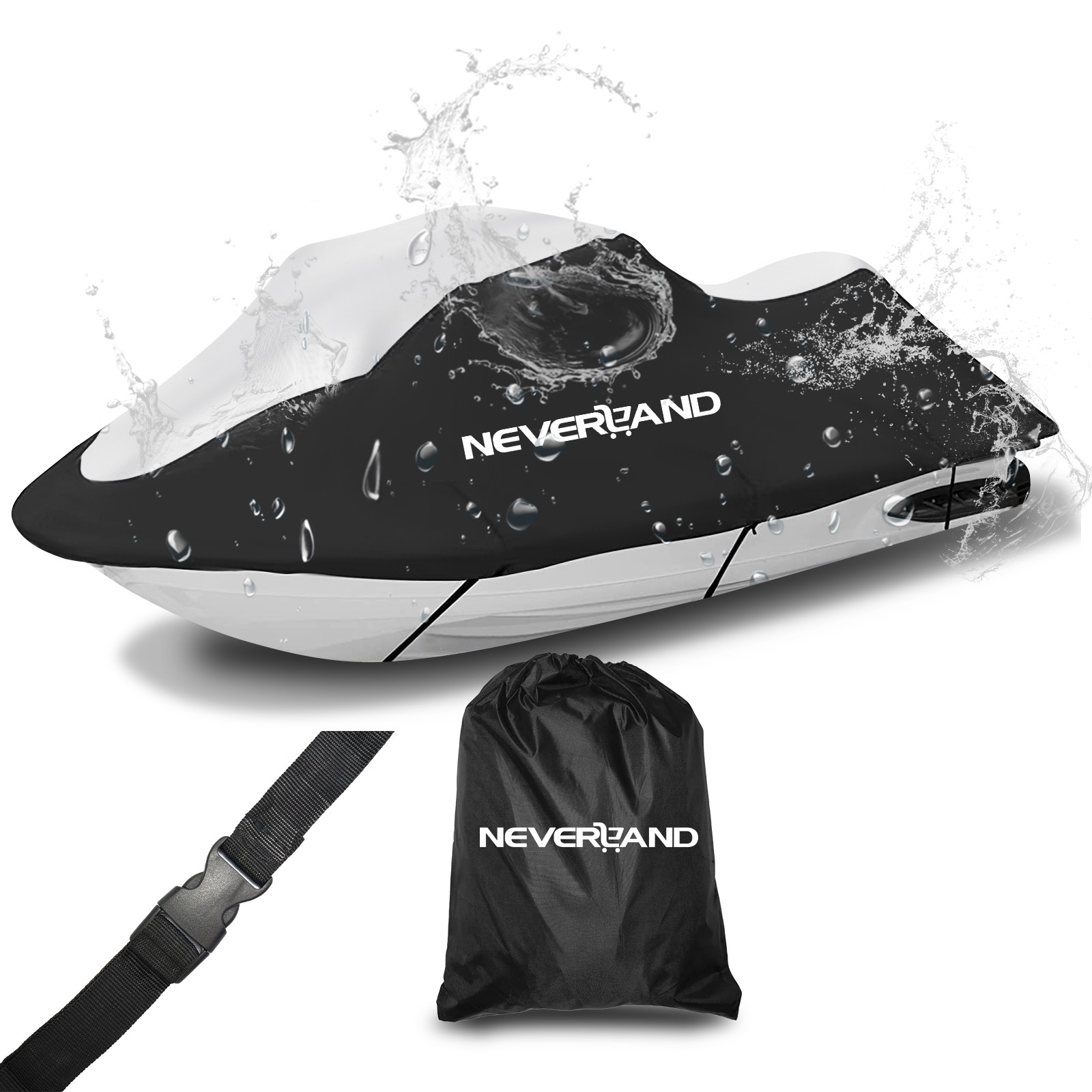 115\'\'-120\'\' PWC Jet Ski Cover Fit for Yamaha WaveRunner EX Sea-Doo Spark 2-3 up