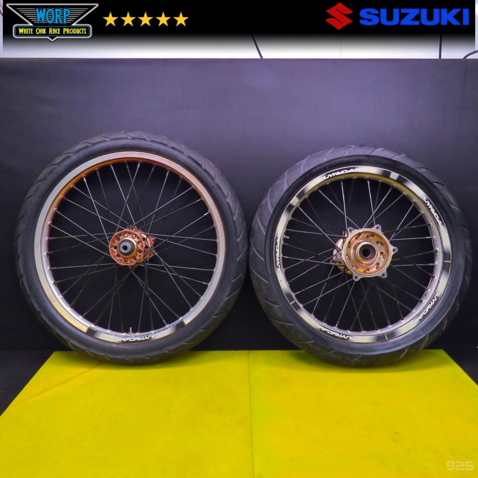 DNA 2002 SUZUKI DRZ400E ANODIZED FRONT REAR WHEELS HUBS SUPERMOTO TIRES 00-07 DNA 2002 SUZUKI DRZ400E ANODIZED FRONT REAR WHEELS HUBS SUPERMOTO TIRES 00-07