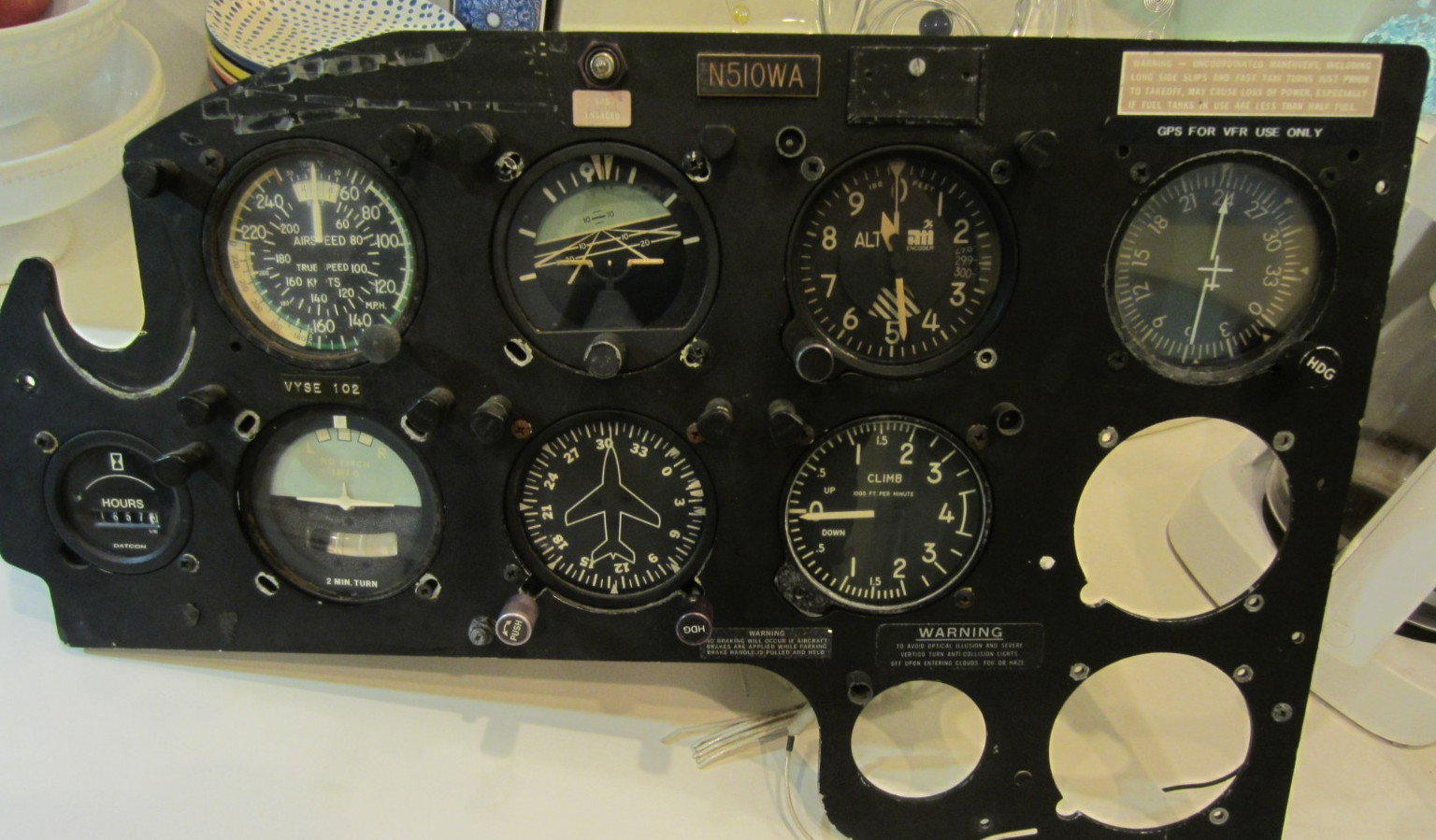 AIRCRAFT PARTS PANEL WITH INSTRUMENTS AS PICTURED PIPER AIRCRAFT AIRCRAFT PARTS PANEL WITH INSTRUMENTS AS PICTURED PIPER AIRCRAFT