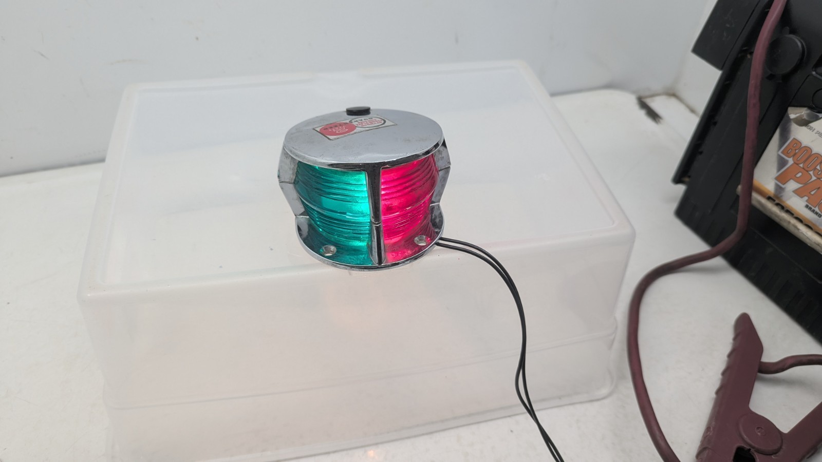Vtg Attwood 6350-02 Chrome Marine Boat Bow Light Navigation Nautical Red Green Vtg Attwood 6350-02 Chrome Marine Boat Bow Light Navigation Nautical Red Green