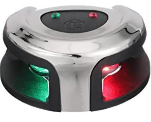 Attwood NV1002SS-1 LED Oval Bow Sidelight Bi-Color Stainless Steel 2NM Attwood NV1002SS-1 LED Oval Bow Sidelight Bi-Color Stainless Steel 2NM
